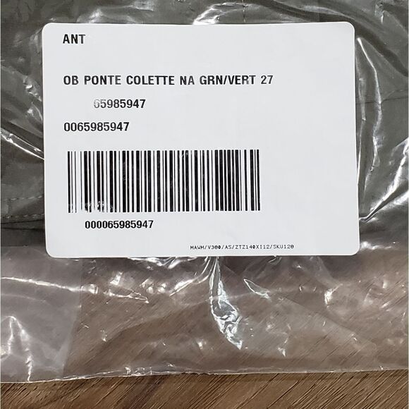 Anthropologie Mauve The Colette Cropped Wide-Leg Ponte Pants In Dried Fern Sz 27 - Picture 10 of 10